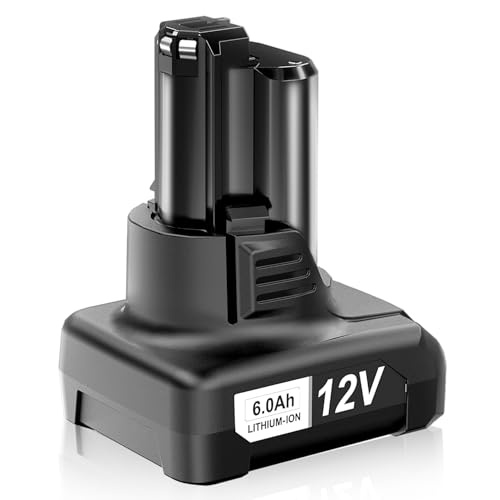 High Capacity6.0Ah Replacement GBA12V60 for Bosch 12v Batteries BAT414 GBA12V30 BAT414-2PK BAT411 BAT420 Compatible with Bosch12V Max Cordless Power Tools & Chargers GAL12V-20 GAL12V-40 GAX1218V-30