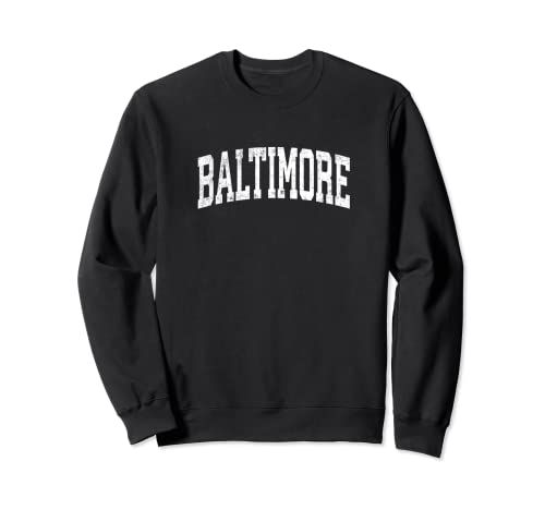 Baltimore Maryland MD Vintage Athletic Sports Design Sweatshirt