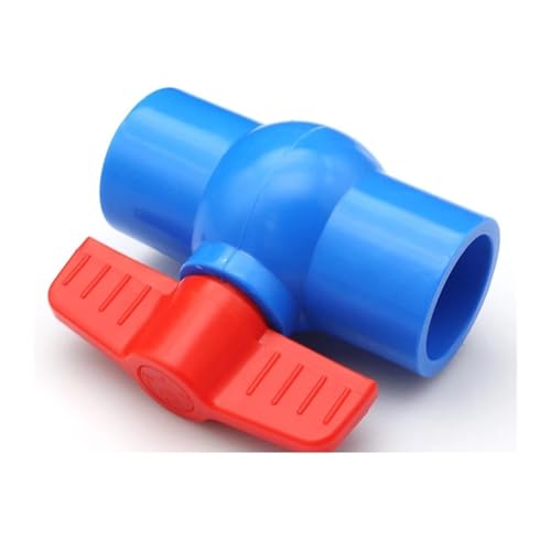 Válvulas de bola PVC con interruptor de tornillo para control preciso DN50 azul 6