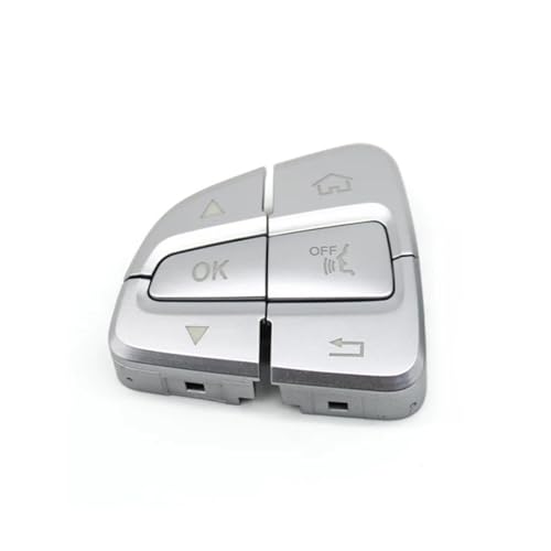 Commande au volant Mercedes Classe C GLC : Bouton multifonction gauche argenté