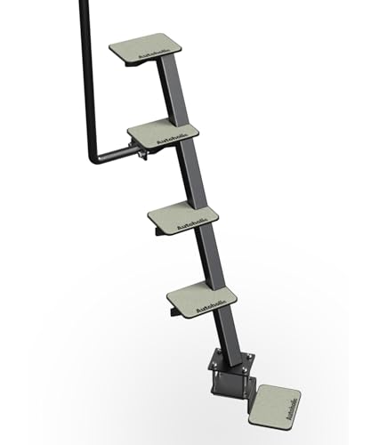 Autoholic Boat Trailer Step 5 Step with Handle Non-Slip Step Fit for Trailer Tongue Safer Easier for People of All Ages Board Boat Trailer Stability Reduce Slip Glow in Dark Climbing Assist