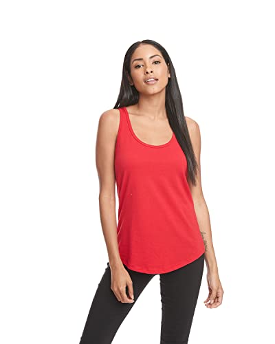 Next Level Ladies' Gathered Racerback Tank XS RED at Amazon