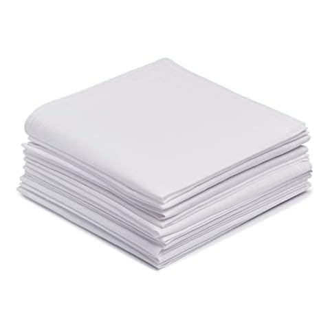 GM Apparel - Mens Hankies Handkerchiefs Handkerchief Hanky - Premium Quality Material - Soft and Durable - Easy to Care - Healthy and Natural (10 Hankies) Cover