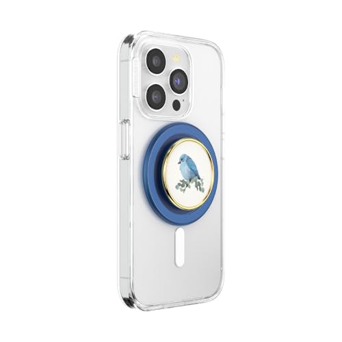 Image of PopSockets Phone Grip for MagSafe, Magnetic Holder, Phone Stand, Blue - Blue Bird