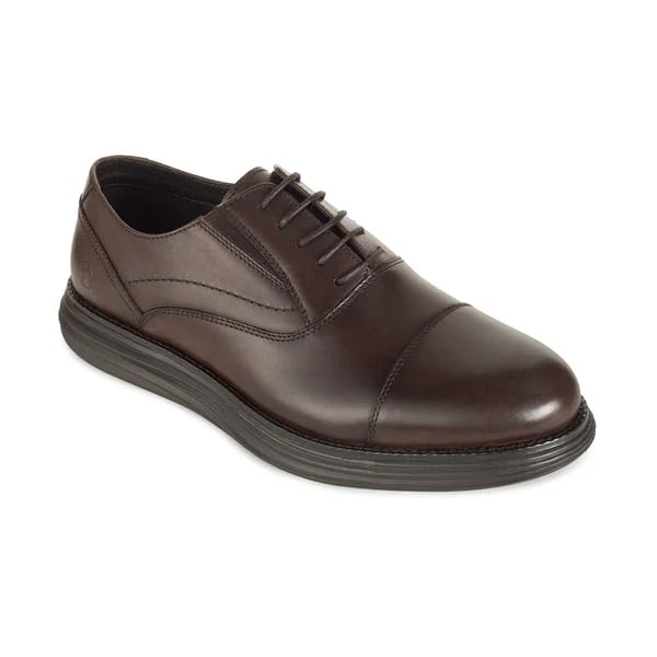 Image of Thomas Crick Genuine Leather Oxfords with Enhanced Comfort and Grip Lace -UP Shoes