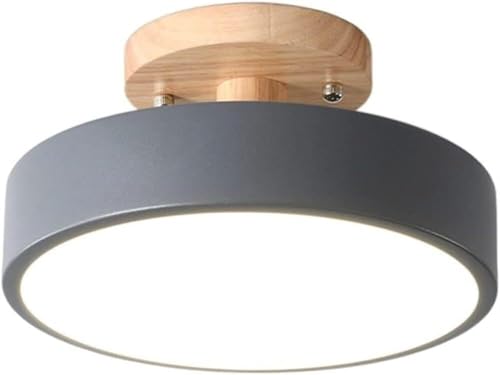 Plafonnier semi-encastré moderne vert blanc pour couloir hall porche dressing