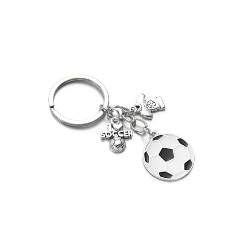 PHAETON 20PCS Soccer Ball Keychains Football Key Chain Sports Party Favors Sports Ball Key Ring for Party Favors, Team Souvenir, Sport Rewards, Event Giveaways, Soccer Fan Gifts - Thumbnail 3