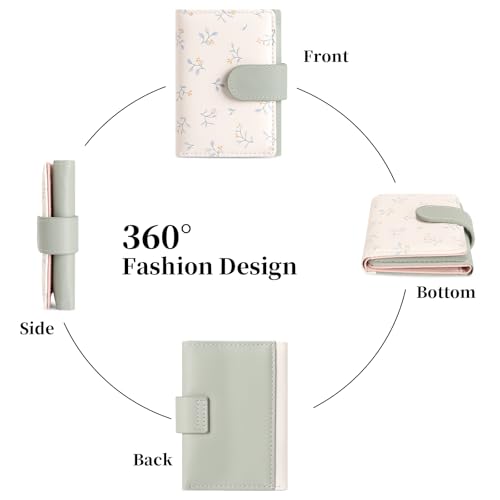 Image of RNIEGA Small Wallets for Women Trifold Vegan Leather Wallet RFID Blocking Card Holders with ID Window