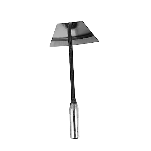 POPETPOP Pequeña Azada Azadas De Cultivo Azada De Jardineria Azada De Mano De Agricultura Herramienta De Arado para Acampar Excavadora Manual De Jardín Silver Acero Al Manganeso Nº 65