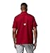 Columbia Mens Slack Tide Short Sleeve Camp Shirt, Beet, Large