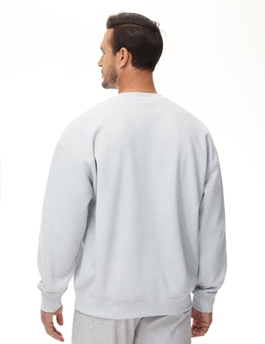 THE GYM PEOPLE Men's Fleece Crewneck Sweatshirt Thick Loose fit Soft Basic Pullover Sweatshirt