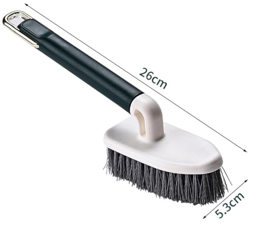 Image of JAXHOM Multipurpose Long Handle Cleaning Brush for Bathroom, Kitchen, Floor & Tile - Heavy Duty Scrubber with Bristles - Sink, Wall & Grout Cleaning Tool - Ergonomic Non-Slip Grip, 26cm (C-1)