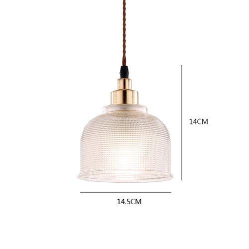 Lustre en verre transparent réglable style européen pour plafond