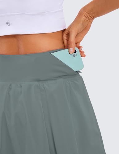CRZ YOGA Saias plissadas de tênis com bolsos 33/38 cm – Saias de golfe de cintura alta para treino,