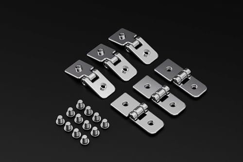 GuineaLoft™ H2 Hinge Set - 2-Hole Hinge Set w/ 6 Hinges and 12 Screws - Guinea Loft Exclusive