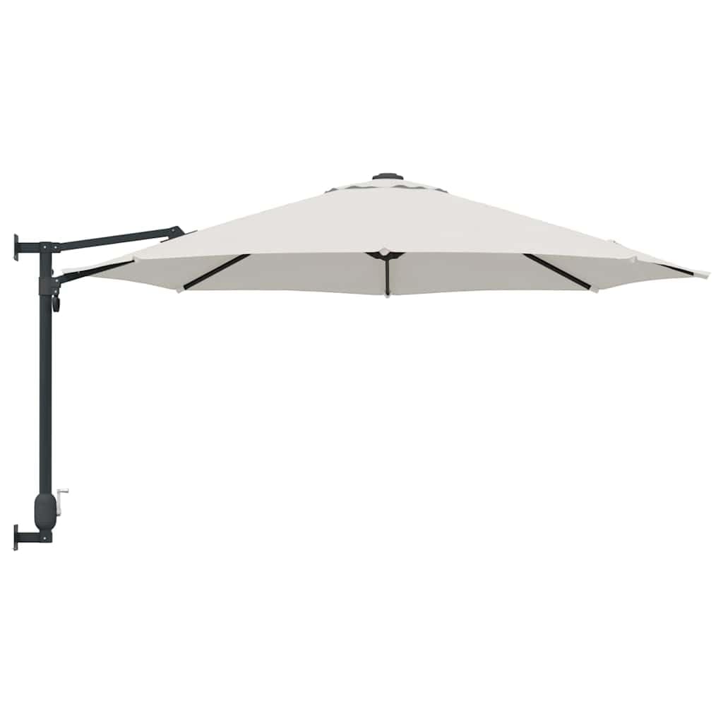 Ombrellone da giardino azzurro, 248 x 248 x 148 cm, inclinabile, con manovella, salvaspazio, per terrazza, balcone e giardino