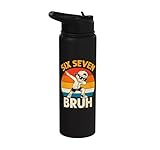 Six Seven Bruh Dabbing 67 Meme 6 7 Numbers Funny Boys Kids Stainless Steel Insulated Water Bottle
