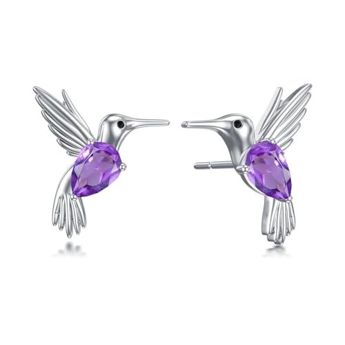 Boucles d'oreilles colibri en argent et pierres naturelles pour sublimer vos tenues
