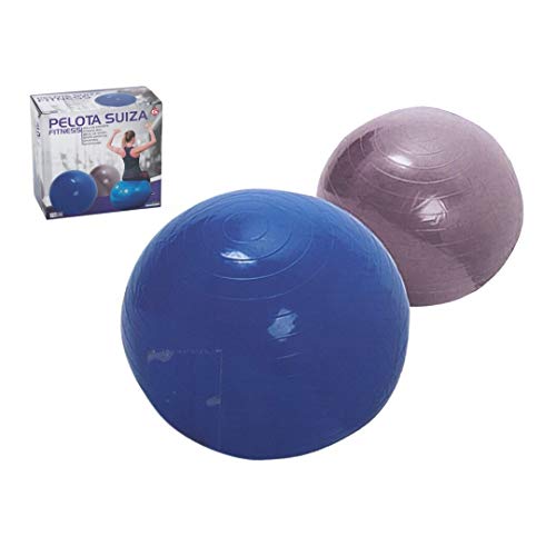 Gerimport Pelota Suiza Fitness Pilates 75cm (2 Surtidos, se sirven de Forma aleatoria)