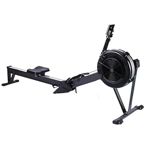 Modern Fitness Rowing Machine Folding Foldable, Air Rower Fitness Exerciser Indoor Equipment, Cardio Training Machine, 350LB Capacity with LCD Display Monitor