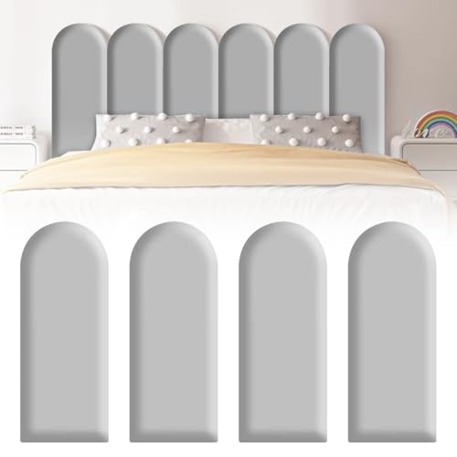 Paneles de pared 3D anticolisión: protección infantil acolchada y autoadhesiva gris 2
