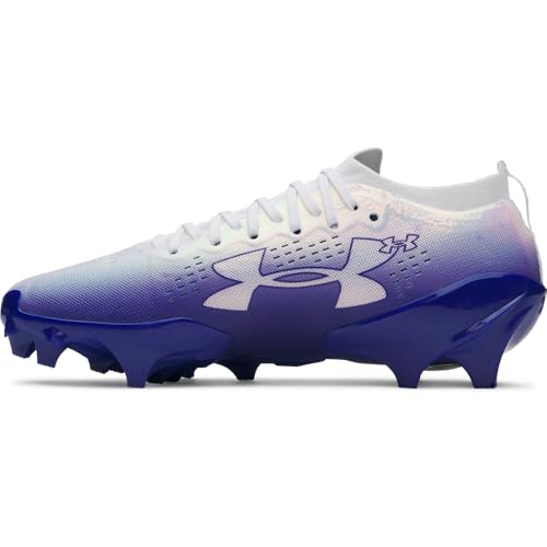 Under Armour Men's Blur Pro Football Cleats, (106) White/Royal/Caspian, 11, US