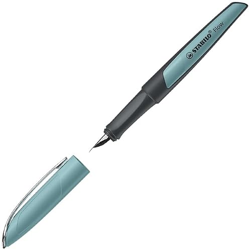 STABILO - Stylo plume Flow Modern Office en turquoise pastel - Stylo individuel - Cartouche incluse
