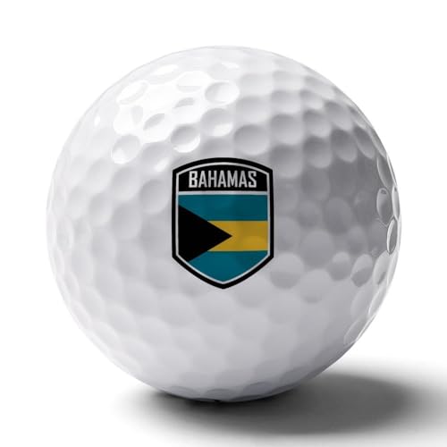 Vafogehu Golf Balls,Bahamas Flag Patterns Golf Balls,