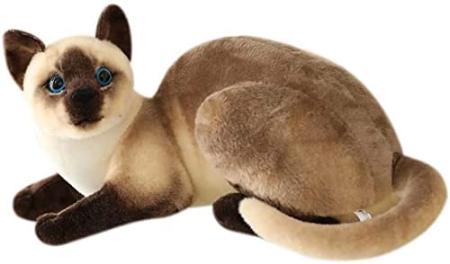 elemhome Jouets en peluche en forme de tigre, animaux en peluche, animaux en peluche, réalistes, petits chats mignons en peluche pour enfants, animaux domestiques