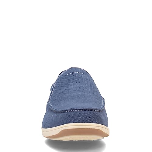 Image of Florsheim Lakeside Canvas Moc Toe Slip-On Navy Nubuck 7 W (3E)