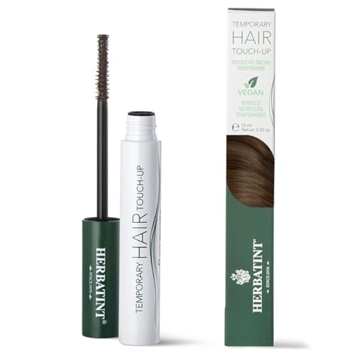 Herbatint Temporary Hair Touch-Up Castaño - Máscara para el Cabello para el Retocado Instantáneo del Crecimiento | Cobertura Temporal para Cabello Canoso, 93% Ingredientes de Origen Natural