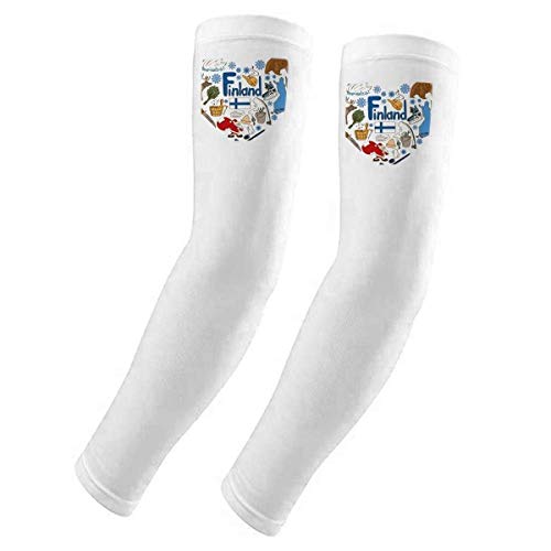 Funda para brazo con protección UV sol transpirable y diseño Finlandia Love Heart