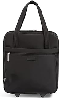 Vera Bradley womens Softside Underseat Rolling Work Bag Luggage, Black, One Size US