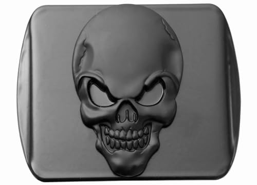 Lfparts SCDH2820 100% Metal Skull 3D Emblem Trailer Hitch Cover Fits 2 Inch Receivers thumb #1