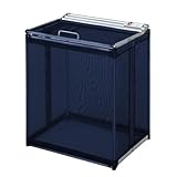 日本製 ネットボックス ゴミステーション 屋外 防鳥ネット ゴミ箱 3秒 折りたたみ カラスよけ 収集庫 ゴミストッカー 大容量 ゴミ収集箱 軽量 スリム コンパクト 約180L アルミニウム 曽我製作所 からすノンノン 幅60cm ネイビーブルー