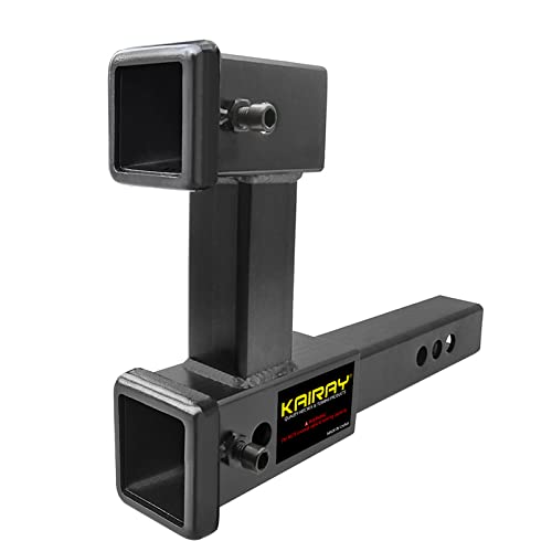KAIRAY Double Hitch Receiver 2 inch Trailer Dual Hitch Extension Riser