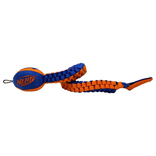 Nerf Dog Vortex Chain Tug Dog Toy With Squeaker Football Head, Lightweight, Durable, Water Resistant, 30 Inches, For Medium To Extra-Large Breeds, Single Unit (3474) #TOP1