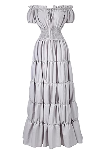 Jwsoi Irish Fairy Renaissance Dress Pirate Costume Women Medieval Chemise Dress Renaissance Costumes For Women Ren Faire Peasant Dress Grey #TOP10