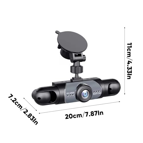 Image of Sakerplus Dash Cam Front and Rear Dash Camera for Cars, 4 Channel 360 Dash Cam with FHD 1080P Per Channel, G-Sensor Lock, SD Card, for Sedan SUV Truck Van (64, GB)