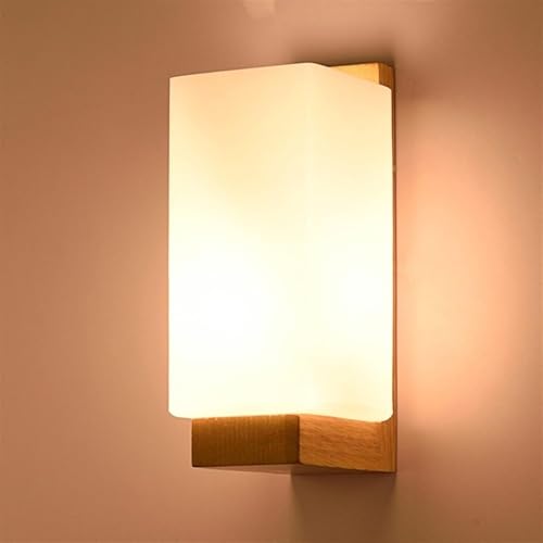 Genérico Aplique de pared europeo, columna cuadrada, apliques, accesorios iluminación con lámparas vidrio ..1 leche, moderno, noche Compatible with ., accesorio,lámpara de araña