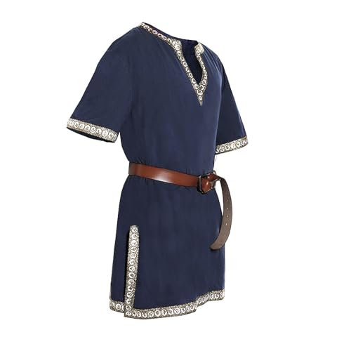 Chemise médiévale garçon à manches longues vêtement Renaissance uni