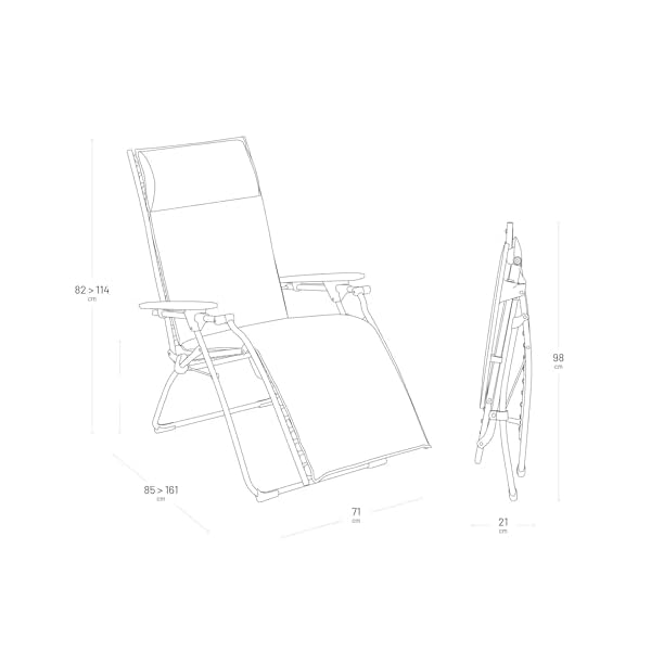 Lafuma Bayanne Zero-Gravity Relaxliege Grau
