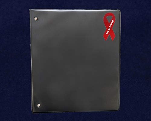 Miniatura 8 de Calcomanías con texto en inglés Say No to Drugs  Calcomanías de cinta roja para concientización contra las drogas, perfectas para la semana del