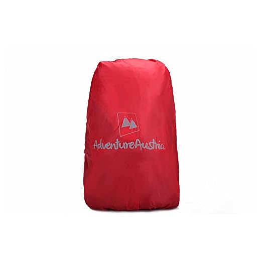 Cubierta Impermeable Protector de Lluvia de Mochila - para Deportivas al Aire Libre Senderismo Ciclismo Trekking etc. Funda Mochila Ajustable y Reflectante. (Rojo, Pequeño)