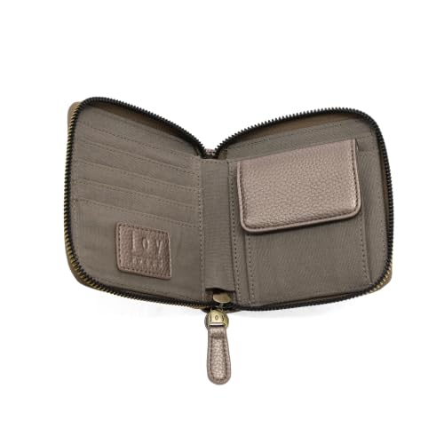 Joy Susan Women's Fashion Wallet Palmer Square Zip Around Wallet Hand Bag - Metallic Bronze2