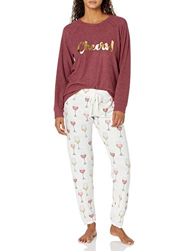 PJ Salvage Women's Loungewear Wine Time Pajama Pj Set, M