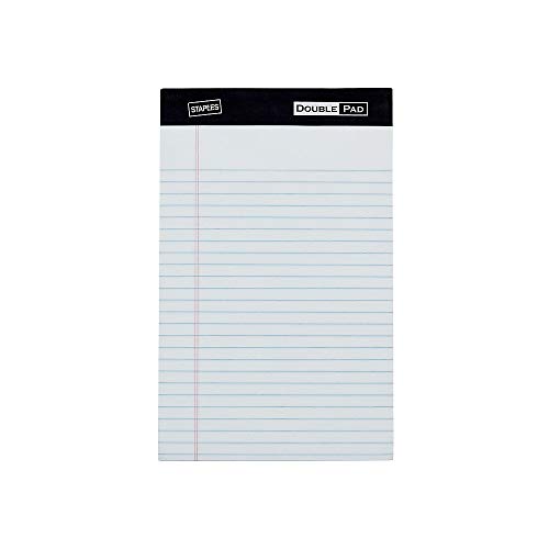 Staples 398211 Notepads 5-Inch X 8-Inch Narrow White 100 Sheets/Pad 6 Pads/Pack (13770)