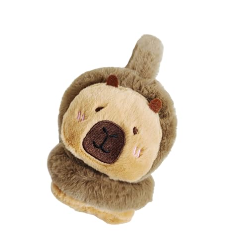 Soft and Warm Plush Ear Muffs for Commuting and Outdoor Sports Cartoon Capybaras Earflap Comfortable Ear Warmers2