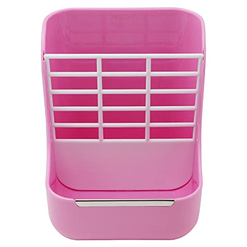 NOMAL 2 Pieces Rabbit Hay Feeders Rack Bunny Hay Grass Food Feeder Bowls for Small Animal Pet Supplies Rabbit Guinea Pig Rabbit Chinchilla Pink