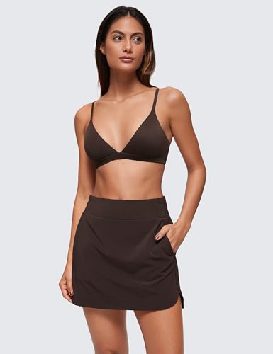 Image of CRZ YOGA Softhold Triangle Bralette | Double Lined, Light Support, Non Padded, Wireless, Casual, Ultra-Soft, V Neck, Adjustable Square Back, Everyday Bra for Women